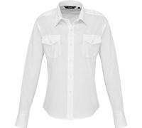 Premier Chemise Femme à Manches Longues Style Pilote RW3964 (52 FR) (Blanc)