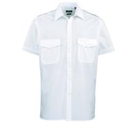 Premier Chemise Formel Col Clergé Manches Courtes Facile à Repasser