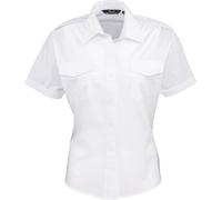 Premier - chemise pilote pour femme à manches courtes PC6718 (40 FR) (Blanc)