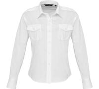 Premier - chemise pilote pour femme manches longues LT2965 (48 FR) (Blanc)