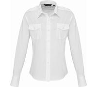 Premier - chemise pilote pour femme manches longues PC6719 (40 FR) (Blanc)