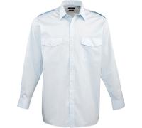 Premier - chemise pilote pour homme manches longues PC6720 (37,5cm) (Bleu clair)