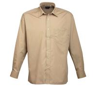 Premier Chemise popeline à manches longues (pr200) - vêtements de travail of (A)