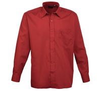 Premier Chemise popeline à manches longues (pr200) - vêtements de travail of (A)