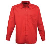 Premier Chemise popeline à manches longues (pr200) - vêtements de travail of (A)