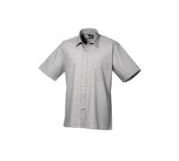Premier chemise poplin à manches courtes pr202 - unisexe formelle de travail (A)