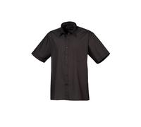 Premier chemise poplin à manches courtes pr202 - unisexe formelle de travail (A)