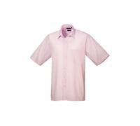 Premier chemise poplin à manches courtes pr202 - unisexe formelle de travail (A)