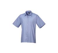 Premier chemise poplin à manches courtes pr202 - unisexe formelle de travail (A)