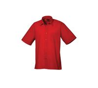 Premier chemise poplin à manches courtes pr202 - unisexe formelle de travail (A)