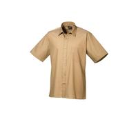Premier chemise poplin à manches courtes pr202 - unisexe formelle de travail (B)