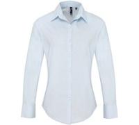 Premier - Chemiser à manches longues - Femme (FR 42) (Bleu clair) - UTRW2818 Bleu Clair G