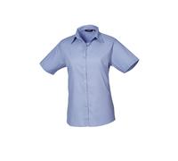 Premier chemisier à manches courtes pour femmes poplin pr302-formel workwear (A)