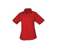 Premier chemisier à manches courtes pour femmes poplin pr302-formel workwear (A)