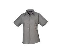 Premier chemisier à manches courtes pour femmes poplin pr302-formel workwear (A)