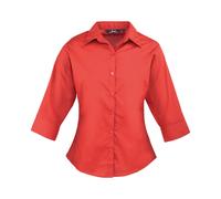 Premier chemisier de popeline à manches 3/4 pour femme (pr305) - chemise de trav