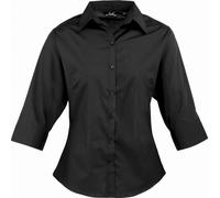 Premier - chemisier pour femme manches 3/4 RW1093 (32) (Noir)
