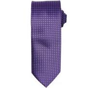 Premier - Cravate à motif pied de poule - Homme (Lot de 2) (Taille unique) (Pourpre) - UTRW6947