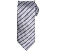 Premier - Cravate rayée - Homme (Taille unique) (Argent/Gris foncé) - UTRW5235 Argent/Gris foncé G
