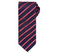 Premier - Cravate rayée - Homme (Taille unique) (Bleu marine/Rouge) - UTRW5237 Bleu marine/Rouge