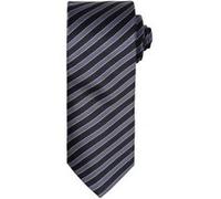 Premier - Cravate rayée - Homme (Taille unique) (Noir/Gris foncé) - UTRW5235 Noir/Gris foncé G