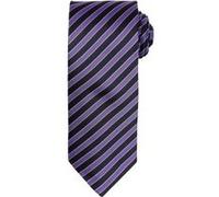 Premier - Cravate rayée - Homme (Taille unique) (Violet/Noir) - UTRW5235 Violet/Noir G