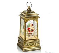 Premier Décoration de Noël à Paillettes dorées « Lanterne LED » - Scène de Père Noël - Multicolore - Taille Unique