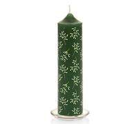 Premier Decorations Bougie gui verte avec bougeoir en verre 20 x 5 cm