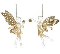 Premier Decorations Lot de 2 fées à suspendre 18 cm