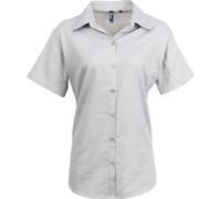 Premier Femme Chemise Oxford / Chemisier / Chemise de travail, manches courtes RW2821 (42) (Argent)