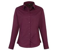 Premier Fitness Poplin Long Sleeve Blouse, Rouge (Aubergine), 42 Femme