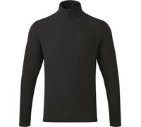 Premier - Haut en polaire "Recyclight" avec fermeture éclair courte pour homme/femme unie RW9164 (L) (Noir)