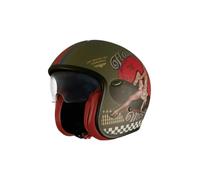 Premier Helmets Casque Ouvert Vintage,PIN UP Military BM,S