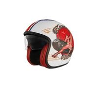 Premier Helmets Vintage Pin Up8 Bm 22.06 Open Face Helmet Rouge,Blanc M