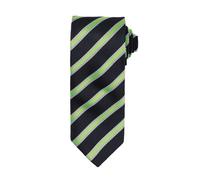 Premier Homme Cravate avec motif gaufré RW5236 (taille unique) (Noir / Lime)