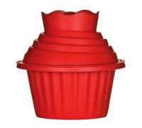 Premier Housewares 0104500 Moule à Gâteau Géant de 3 Pièces en Silicone Rouge
