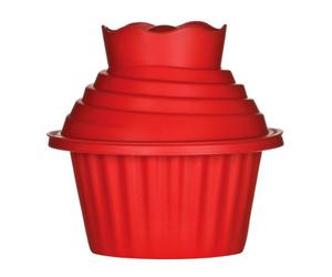 Premier Housewares 0104500 Moule à Gâteau Géant de 3 Pièces en Silicone Rouge