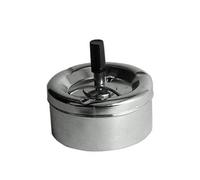 Premier Housewares Cendrier rotatif moyen à effet chrome-- Cendrier avec Poussoir