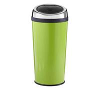 Premier Housewares 0506440 Touch Bin Poubelle en Acier Inoxydable Émail et Godet Intérieur en Plastique Vert Lime 30 L