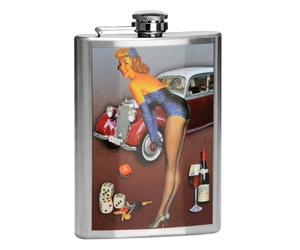 Premier Housewares 0508085 Flasque 8 Oz Design Over The Bonnet en Acier Inoxydable
