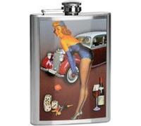 PREMIER HOUSEWARES 0508085 FLASQUE 8 OZ DESIGN OVER THE BONNET EN ACIER INOXYDABLE G