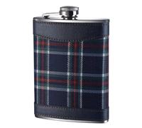 Premier Housewares 0508267 Flasque 8 Oz en Acier Inoxydable/Tartan Blue