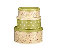 Premier Housewares 0508499 Set de 3 Boîtes de Rangement Rond Rose Cottage