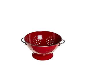 Premier Housewares 0508555 Passoire en Émail Rouge