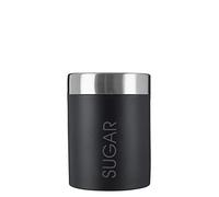 Premier Housewares 0508677 Boîte à Sucre en Émail Noir et Couvercles en Acier Inoxydable Satiné