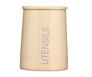 Premier Housewares 0508878 Pot à Ustensiles Madison en Émail Crème