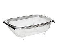 Premier housewares over sink drainer with black extendable handles, stainless steel