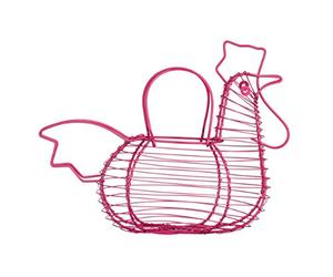 Premier Housewares 0509384 Panier à Oeufs Poule Chrome Fuchsia