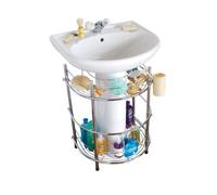 Premier Housewares 0509579 Meuble sous Évier 2 Étages Chromé