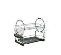 Premier Housewares 0509585 Egouttoir à Vaisselle de 2 Niveaux Plastique Noir